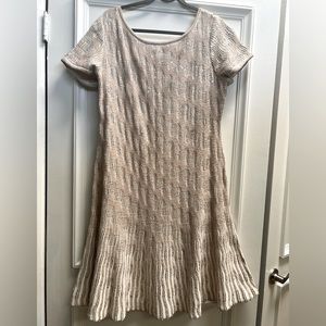 St. John Knit Dress, Cream, Size 18